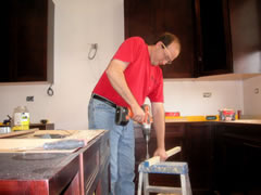 preparing to paint